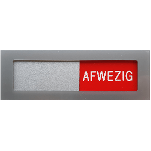 Schuifbordje zilver