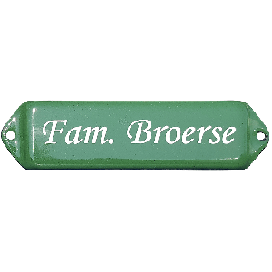 EM147 emaille naamplaat basis oor 15x4cm