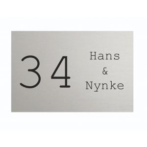 Aluminium naamplaatje mat 12x8cm