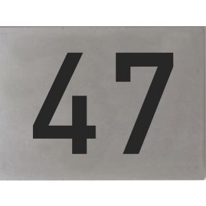 Beton huisnummerbord 16x12cm DinC zwart