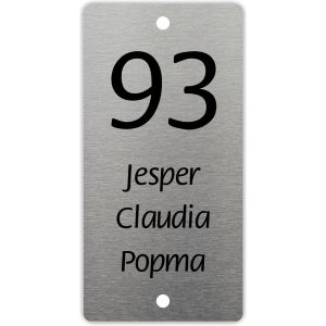 rvs naambord 6x12cm BG-05