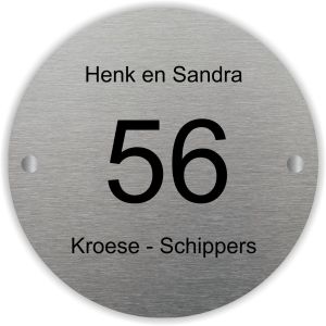 rond aluminium naambord 12cm rond SA-36