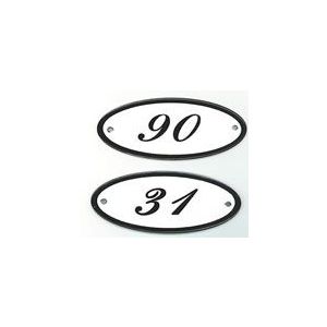 Emaille huisnummerbord ovaal 10x5cm