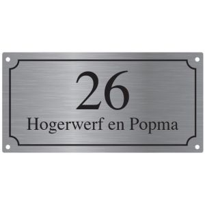 Aluminium naamborden SA-02 24x12cm
