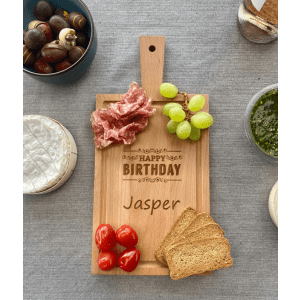 Borrelplank graveren beuken 16x33cm sfeer