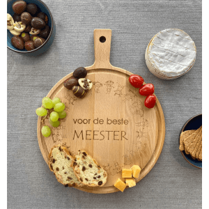 Borrelplank graveren rond 35cm