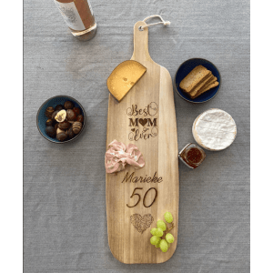 Borrelplank graveren paulowniahout 19x63,5cm