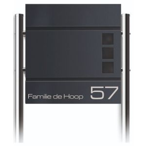 BRS800 Brievenbus met naam, huisnummer en staander