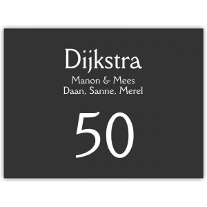 Dibond antraciet 20x15cm Della Robbia