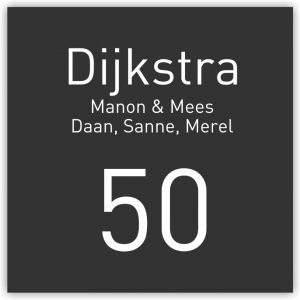 Dibond antraciet 25x25cm DINBek