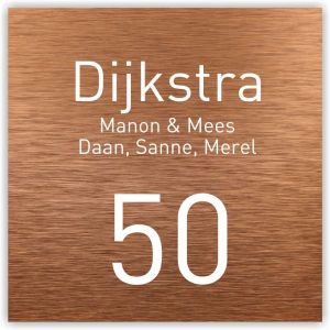 Dibond koper 25x25cm DINBek