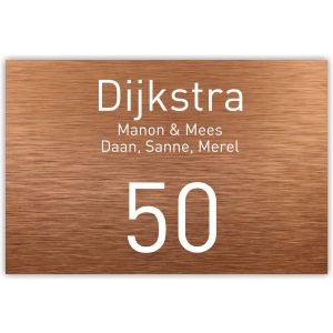 Dibond koper 30x20cm DINBek