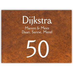 Dibond roest 20x15cm Della Robbia