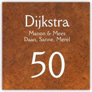 Dibond roest 20x20cm Della Robbia