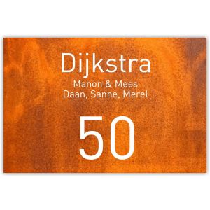 Dibond roest 30x20cm DINBek