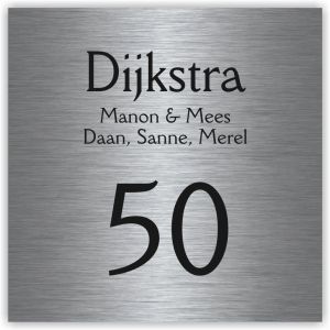 Dibond RVS 20x20cm Della Robbia