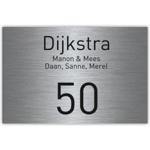 Dibond RVS 30x20cm DINBek