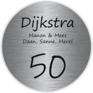 Dibond RVS 15cm rond Segoe print/Ink free