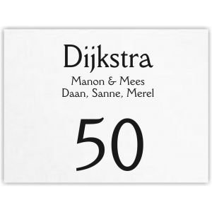Dibond wit naambordje voordeur 20x15cm Della Robbia