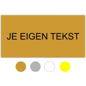 kunststof tekstbord zelf ontwerpen