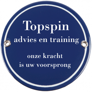 Zelf ontwerp emaille tekstbord rond