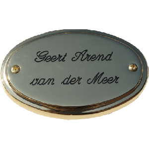 Gegoten messing naamborden GM-1070