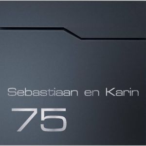 BR200 Brievenbus antraciet zonder krantenvak met naam en huisnummer 37x37x11cm