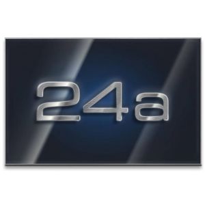 LED verlicht rvs/acrylglas huisnummerbord voordeur 31x20cm