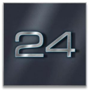 LED verlicht rvs/acrylglas huisnummerbord voordeur 20x20cm