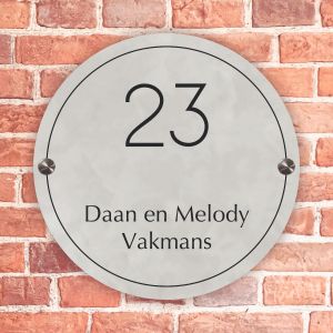 Naambordje rond kalk kader