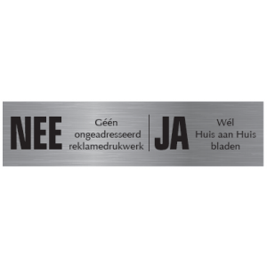OR-4 RVS NEE-JA ongewenste reclame 12x3cm