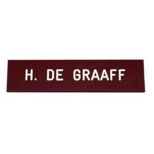 Acrylaat, perspex naamplaatje