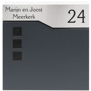 Brievenbus kopen met naam en huisnummer.