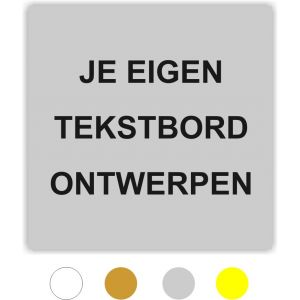 Zelf je kunststof bord ontwerpen en bestellen.