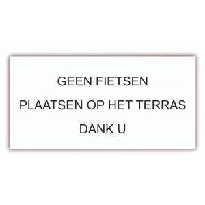 wit kunststof tekst zelf ontwerpen
