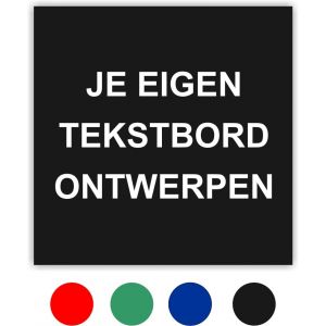 je eigen vierkante tekstbord ontwerpen